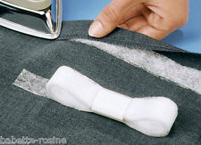 5 mètres de RUBAN THERMOCOLLANT BLANC NOIR ** 10, 15, 20, 30 mm ** OURLET FACILE