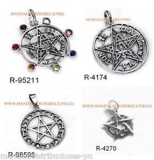 COLGANTES TETRAGRAMMATON Y PENTAGRAMA PLATA DE LEY 925ML SILVER STERLING HANGING