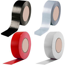 DUCK DUCT GAFFA GAFFER WATERPROOF CLOTH TAPE SILVER BLACK 48mm 2” x 50m 1 2 3 6