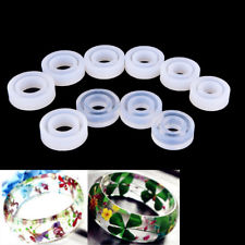 Transparent DIY Silicon Round Ring Mold Mould Jewelry Making Tool Resin molds tr