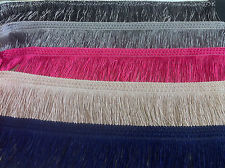 FRINGE- FRINGING TASSLE IN BLACK, BURGUDY, MATLIC GOLD 1M 4INCH(10CM) WIDE APPOX