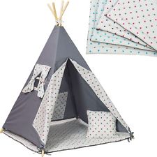 La tente de tipi teepee pour les enfants, cabane, ensemble:4 pièces 