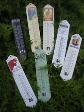 THERMOMETRE EMAIL PUBLICITAIRE 30cm DIVERS AU CHOIX émail véritable Fab. FRANCE