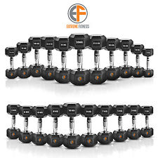 Hex Dumbbells Rubber Iron Weights Encased Ergo Sets Dumbbell Gym Extreme Fitness