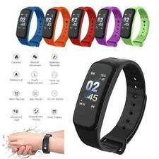 C1 PLUS Bluetooth Waterproof Blood Pressure Heart Rate Monitor Smart Watch Band