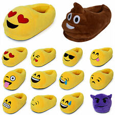 Unisexe Homme Femme Emoji Chaussons Chaussures Pantoufles Drôle Peluche Oreiller