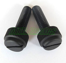 12 BLACK Nylon Plastic M3 M4 M5 and M6 Thumbscrews Knurled + Slotted Thumb Screw
