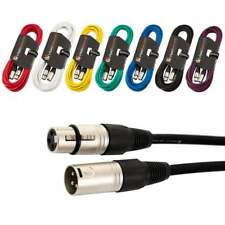 Male to Female XLR Mic Lead / Balanced Microphone / Mic Patch Cable / 7 Colours