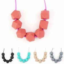 Silicone Perles BPA-Free Charm Polygon Teether Chaîne de dentition Bébé