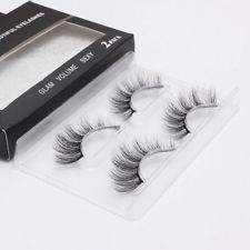 2Pairs 3D Faux Mink Natural False Eyelashes Volume Long Eye Lashes Extension