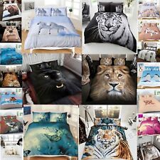 Duvet Cover Set 3D Animal Print Bedding Super King Size Double Single New Quilt