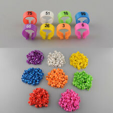 100Pcs Set Poultry Leg Pigeon Parrot Chicks Orange Rings Clip 1-100 Numbered