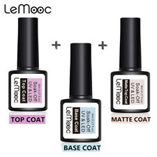 LEMOOC Base Matte Top Coat UV Gel Vernis à ongles Soak Off UV/LED Nail Primer
