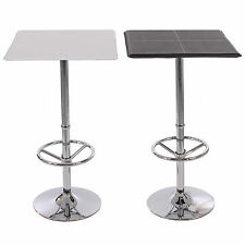 Bartisch Stehtisch Bistrotisch Chicago mit Fußablage, PVC, quadratisch