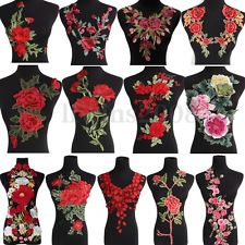 DIY Patch Applique Guipure Floral Dentelle Broderie Couture Fleur Col Venise