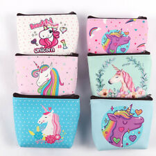 Femme Mini Porte-monnaie Unicorn Sac A Main Portefeuille Pochette Zip Cadeau 1PC
