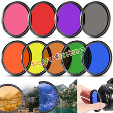 58mm Gradué Filtre de Couleur Bleu Jaune Orange Rouge Vert pour Canon DSLR SLR