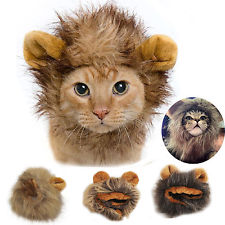 Crinière de Lion Pour Chat Chiot Costume Déguisement Chapeau Halloween Oreilles