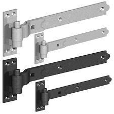 Heavy Duty Hook and Band Gate Shed Stable Door Hinges Galvanised or Black