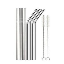 Edelstahl Trinkhalm Strohhalm Metall Halm Getränke wiederverwendbar 6x215 mm