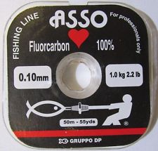 Fluorocarbon Asso di Cuori - Invisible Monofilo Cuori Fluorocarbon Fishing Line 
