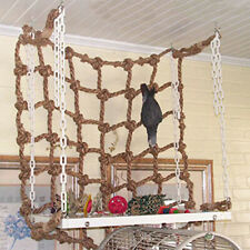 Pour Animal Perroquet Oiseau Alpinisme Maille Cage Jouet Balance Suspendu Corde