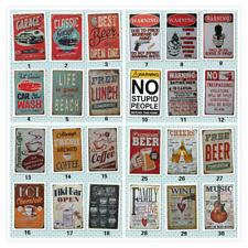 Retro Métal Tin Signe Poster Plaque Bar Café Accueil Pub Publicitaire Murale