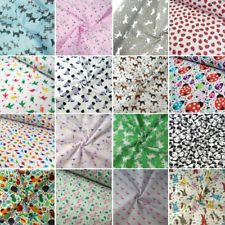 Polycotton Fabric Cute Animals Pets Collection Dog Cat Rabbit Panda Bird