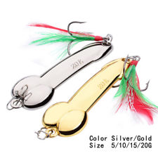 Cuiller Leurre de Pêche Crochet Métal Amorce Pénis Dick Triple Spinner Lot