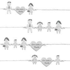 Bracciale LOVE MAKES A FAMILY Argento 925 Lui Lei Bimbo Bimba Made in Italy