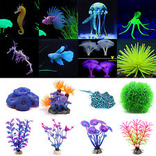 AQUARIUM POISSON Paysage éclatant Animal Plante Méduse Corail Décorations déco