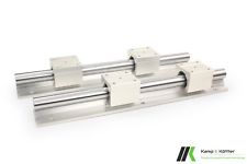2x Linearführung (wellenunterstützt) inkl. Wagen [16 / 20mm] [250 bis 1900mm]