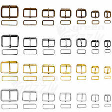 Half single roller buckles wire formed and belt loop different sizes and colours