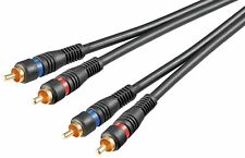 Cavo Audio RCA Professionale Placcato Oro Disponibile Da 0.2m 1.5m 2m 3m 5m 10m