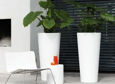 VASO RESINA TONDO ALTO 85 COL. BIANCO - ANTRACITE - MARRONE 