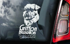 Griffon Bruxellois à Bord - Vitre Voiture Autocollant - Petit Brabancon Chien