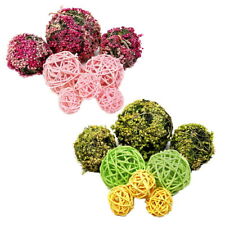 Deco Mix Kugel Sortiment 8 Stück, Rattan + Hirsekugeln, 4 Größen !!!