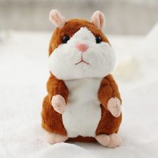 Peluche Hamster QUI parle, répète  15 cm 3 coloris différents jouets enfant