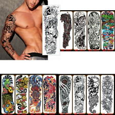 Mode étanche Tatouages Temporaires Bras Long Last Autocollants Grand Tattoo