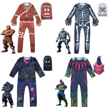 Boys Girls Fortnite Costume Cosplay Christmas Fancy Dress Kids Jumpsuit Age 4-18