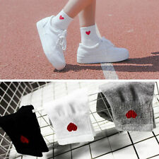 Femme Mode Cœur Respirant Cheville-haute Chaussettes Coton Cotonnière Mode