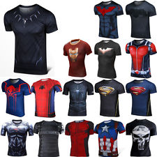 Marvel DC Marvel Comics Super héros Figurines D'Action Compression Sport T-shirt