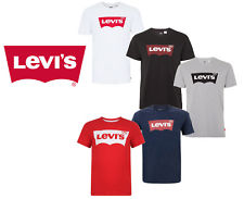 LEVIS Men's short sleeve crew neck T-shirt original with graphic bat wing logo