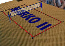 BANDES LIGNES pour BEACHVOLLEY 16x8 AJUSTABLES VOLLEYBALL de PLAGE BADMINTON