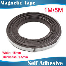 Bande Aimante Ruban Magnetique Tape Magnet Caoutchouc Strip Souple 1M/5Mx1.5cm