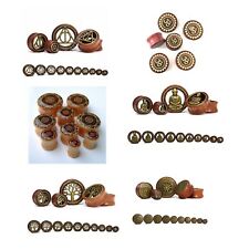 DILATATORE IN LEGNO EAR PLUG Piercing Orecchino Flesh Tunnel Materiale Lavorato