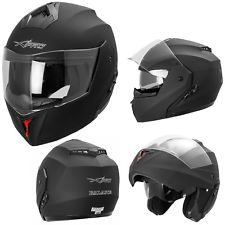 Casco Integrale Moto ECE 22-05 Visiera Parasole Modulare Nero Opaco