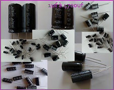  Condensateurs chimiques/electrolytiques 1uF à 4700uF - 10V à 100V  lot au choix