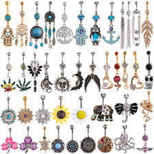 316L Bijoux Acier Chirurgical Corps anneau de nombril Ventre Piercing Strass