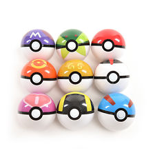 9 Pokemon pokeball pop-up 7cm Cartoon Toy balle en plastique monstre Pikachu LC